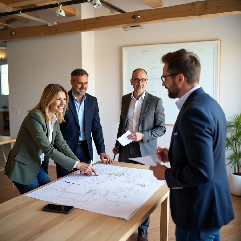 Zespół specjalistów RenoDom Katowice podczas narady projektowej